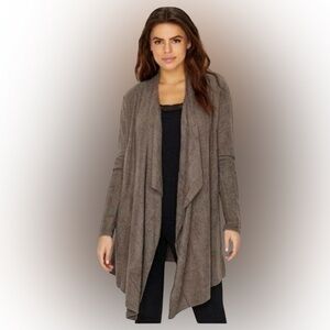 Barefoot Dreams Bamboo Chic Lite Waterfall Sweater Open Cardi Size S/M